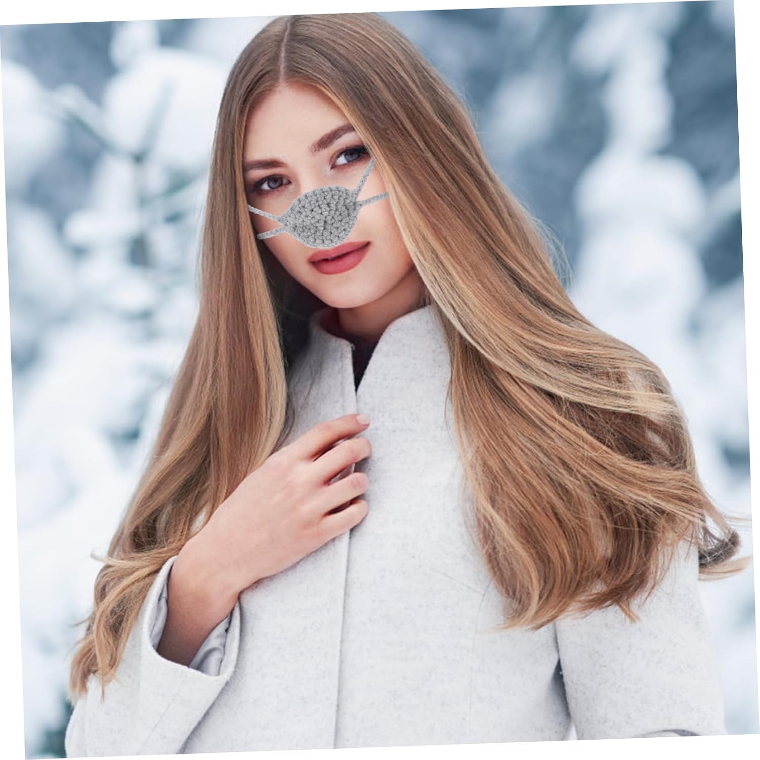 SUPVOX Cozy Knitted Nose Cover Winter Nose Guard for Outdoor Activities Breathable Design for Skiing and Cold Weather Protection for Men