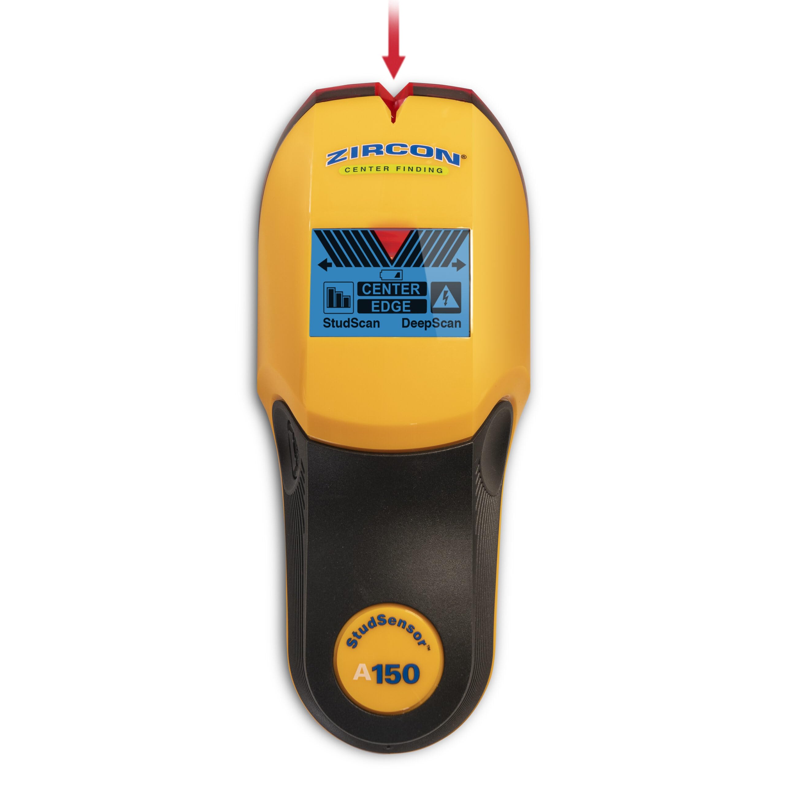 Zircon StudSensor A150 Electronic Wall Scanner/Center Finding and Edge Finding Stud Finder/Live AC WireWarning Detection