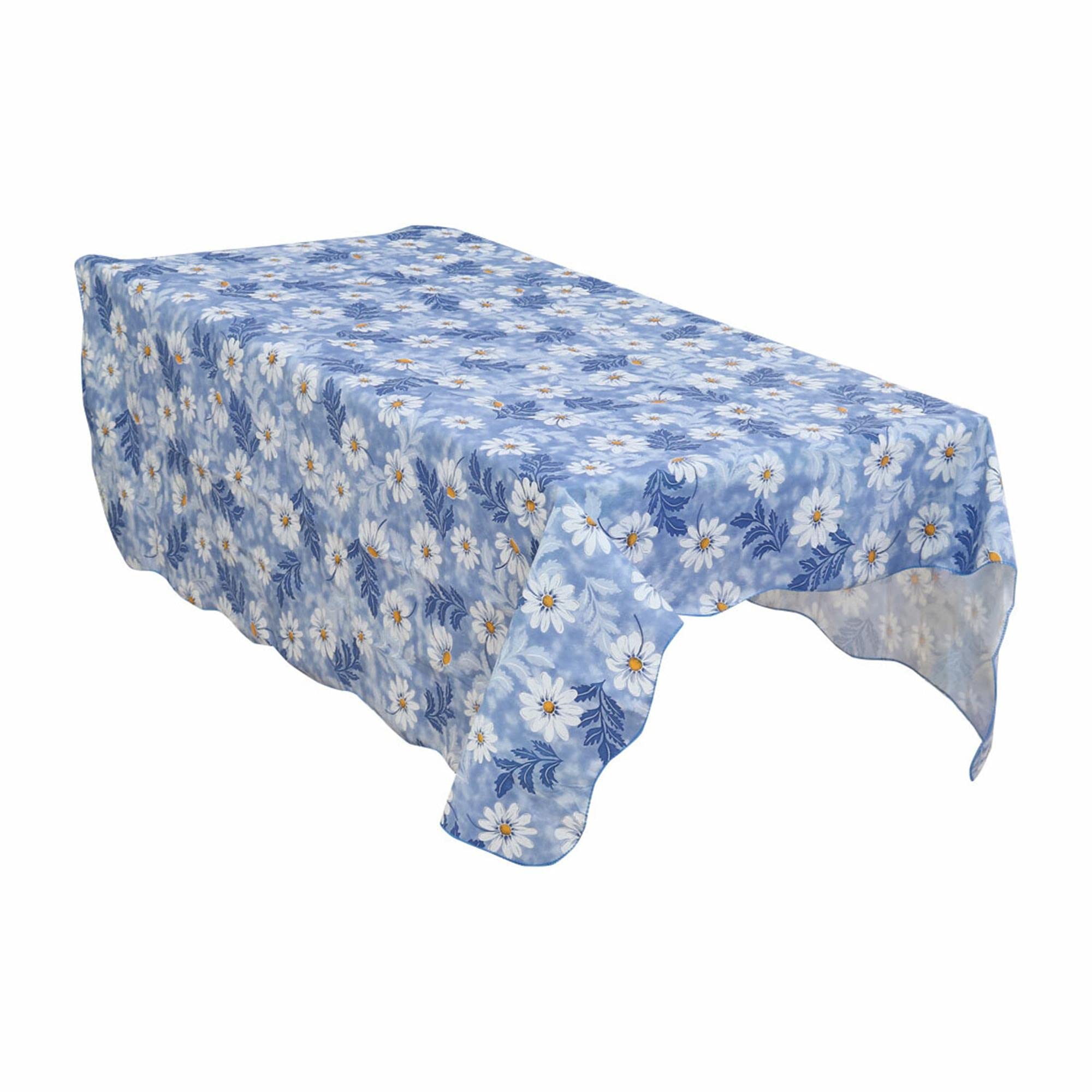 Nappe de table huile résistant et étanche tissu bleu repas