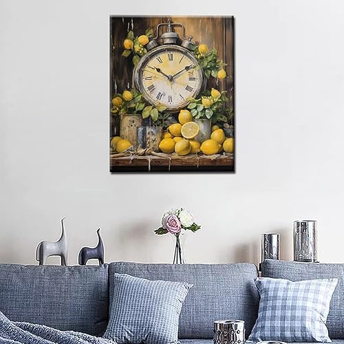 Miniatura 22 de Pintura de frutas por números para adultos, pintura al óleo digital de uva, sandía, naranja, melocotón, ciruela, lienzo, pintura acrílica, divertida