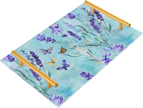 Miniatura 17 de Retro Lily of The Valley White Vanity Trays Coffee Table Tray Bathroom Counter Organizer for Bathroom Countertop Retro Lily of the Valley