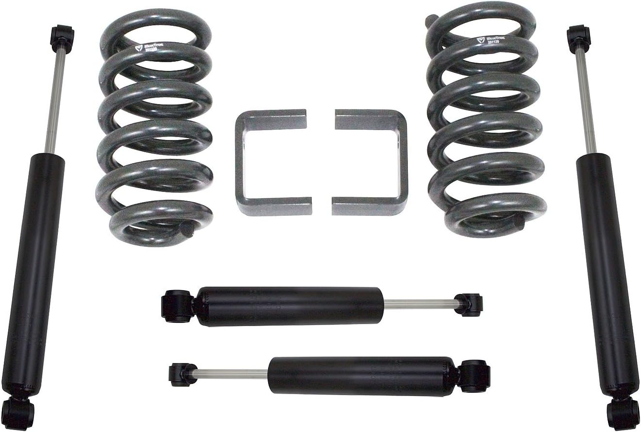 MaxTrac K331135 Lowering Kit 3 in. Front Drop 5 in. Rear Drop Incl. Front Coils/Rear Coils/Rear Shock Angle Correctors/Front Shocks/Rear Shocks Lowering Kit
