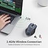 acer Mouse Inalámbrico para Portátil, 2.4GHz Mouse para Computadora 3 DPI Ajustables, Ratón USB Oficina sin Cable con Receptor USBA, 6 Botones, 1600 DPI, Compatible con Manos Medianas a Grandes para PC, Portátil, Escritorio 2