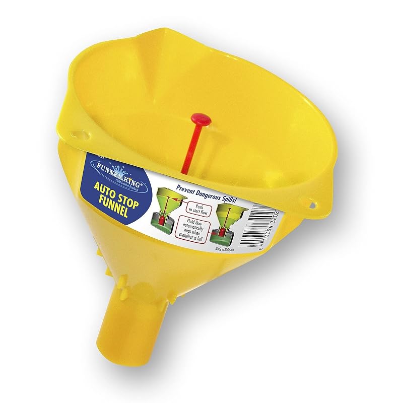 Funil automotivo WirthCo 32027 Funnel King com parada automática em polipropileno, 473 mL, amarelo