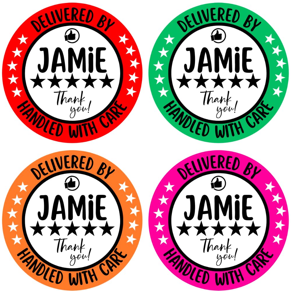 Take a Scroll Design Personalized DoorDash Stickers, Food Delivery Driver Essentials, 5 Star Rating Dasher Delivery Bag Seal Stickers, 100 ct, 2 in,