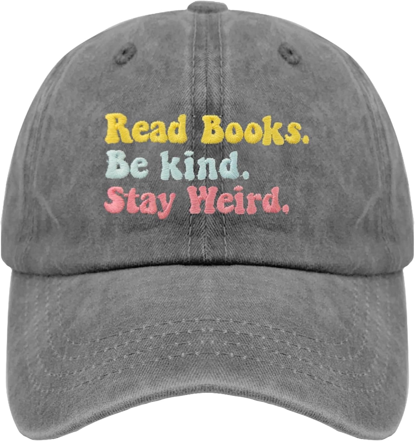 Book Lover Cap Read Books Be Kind Stay Weird Baseball Cap for Women Funny Denim Dad Hats Adjustable
