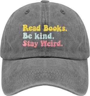 Book Lover Cap Read Books Be Kind Stay Weird Baseball Cap for Women Funny Denim Dad Hats Adjustable