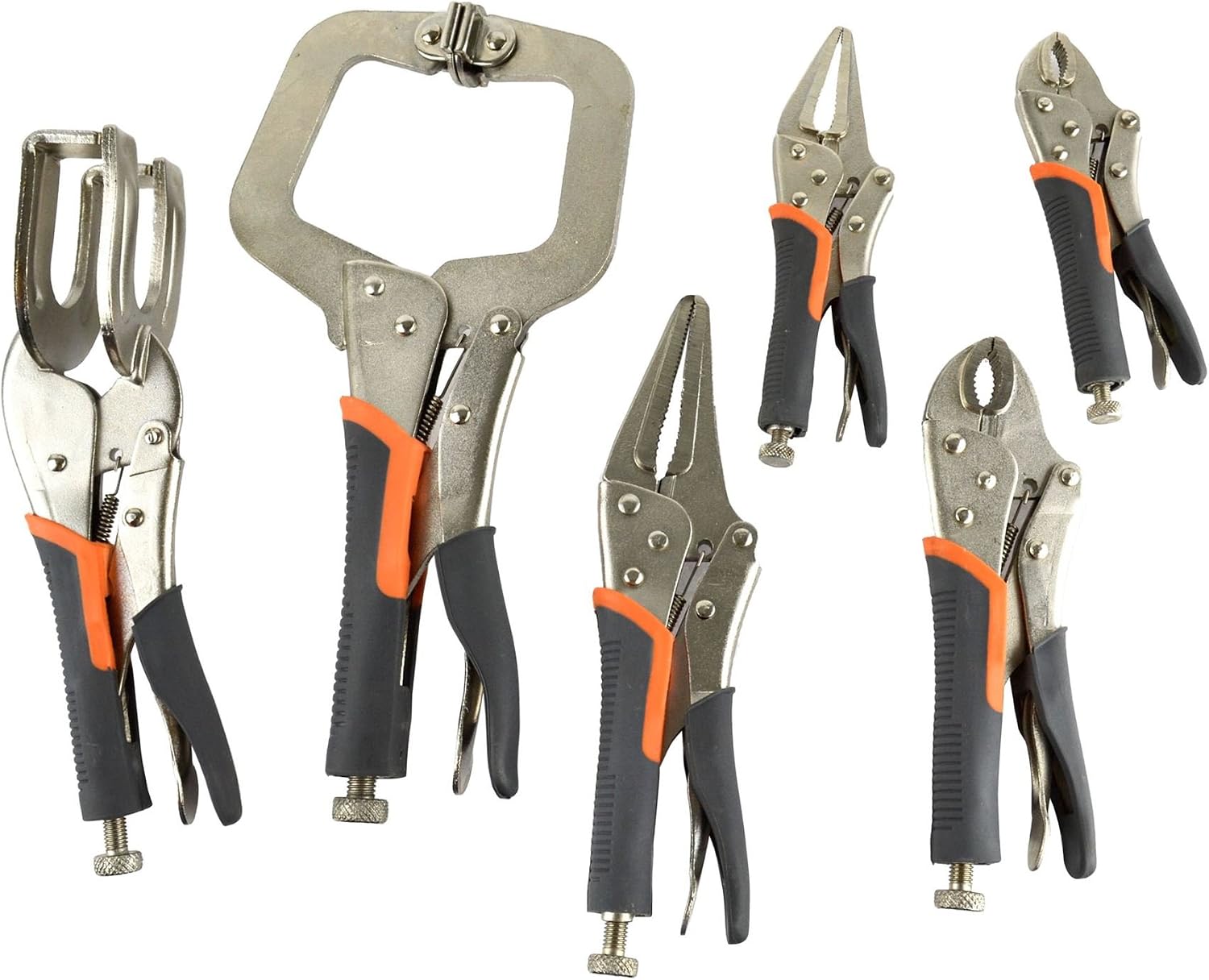 16pc Vice Grip Locking Wrench Plier Mole Grip Round Nose Welding Clamp AT068
