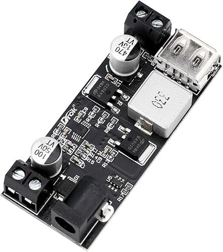 Miniatura 6 de DROK Convertidor Buck 12v a 5v, 5A Regulador de Voltaje USB DC 9V-36V Paso abajo a DC 5V-5.3V 5.2V 3.5-6A Volt Transformador Módulo de fuente de