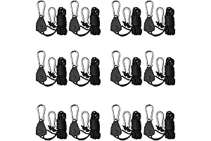 6-Pair Adjustable Heavy Duty Rope Hanger for Grow Light