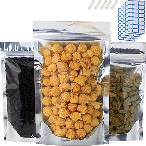 120 PCS-7x10 Reclosable Mylar Bags Green For Food Storage, Resealable Mylar Bag 1