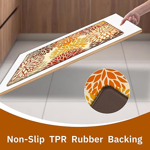 Miniatura 98 de Juego de 2 tapetes de cocina acolchados antifatiga, impermeables, antideslizantes, tapete de espuma viscoelástica, tapete cómodo para fregadero