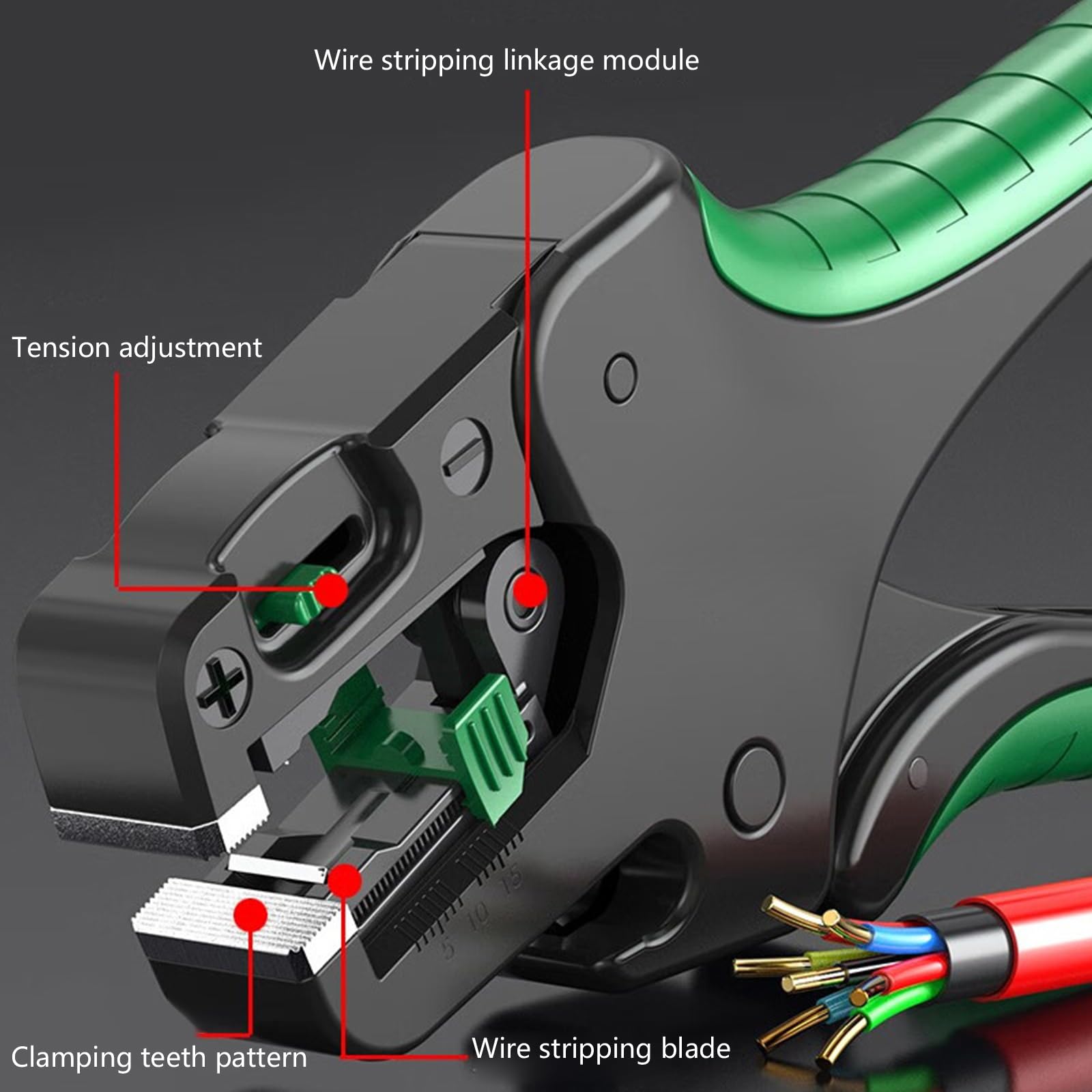 Alicates automáticos para pelar cables, multifuncionales, alicates de corte rápido de alambre, alicates de electricista con mango ergonómico