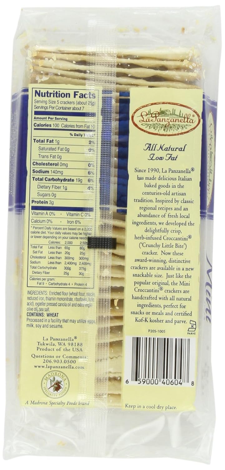 La Panzanella Original Mini Croccantini, 6-Ounce Packages (Pack of 6)