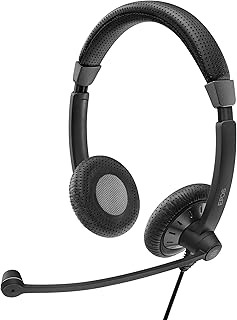 Sennheiser SC 75 USB MS Binaural faixa de cabeça preta, auriculares com microfone (centro de chamadas/escritório, binural, faixa de cabeça, preto, com fios, 1,12 m)