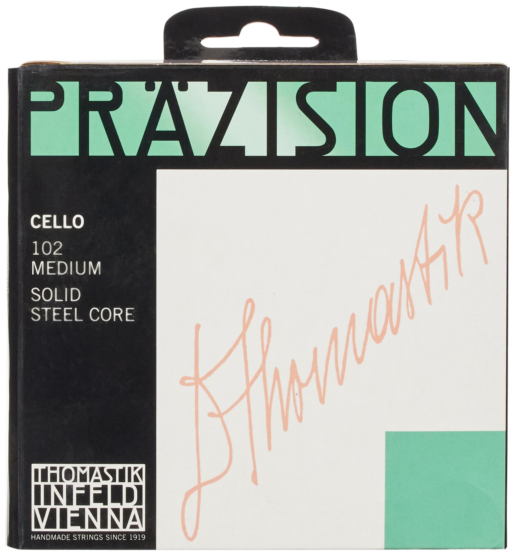Thomastik Corde per Cello Precisione con nucleo in acciaio solid Set 4/4 media rivestimento cromo