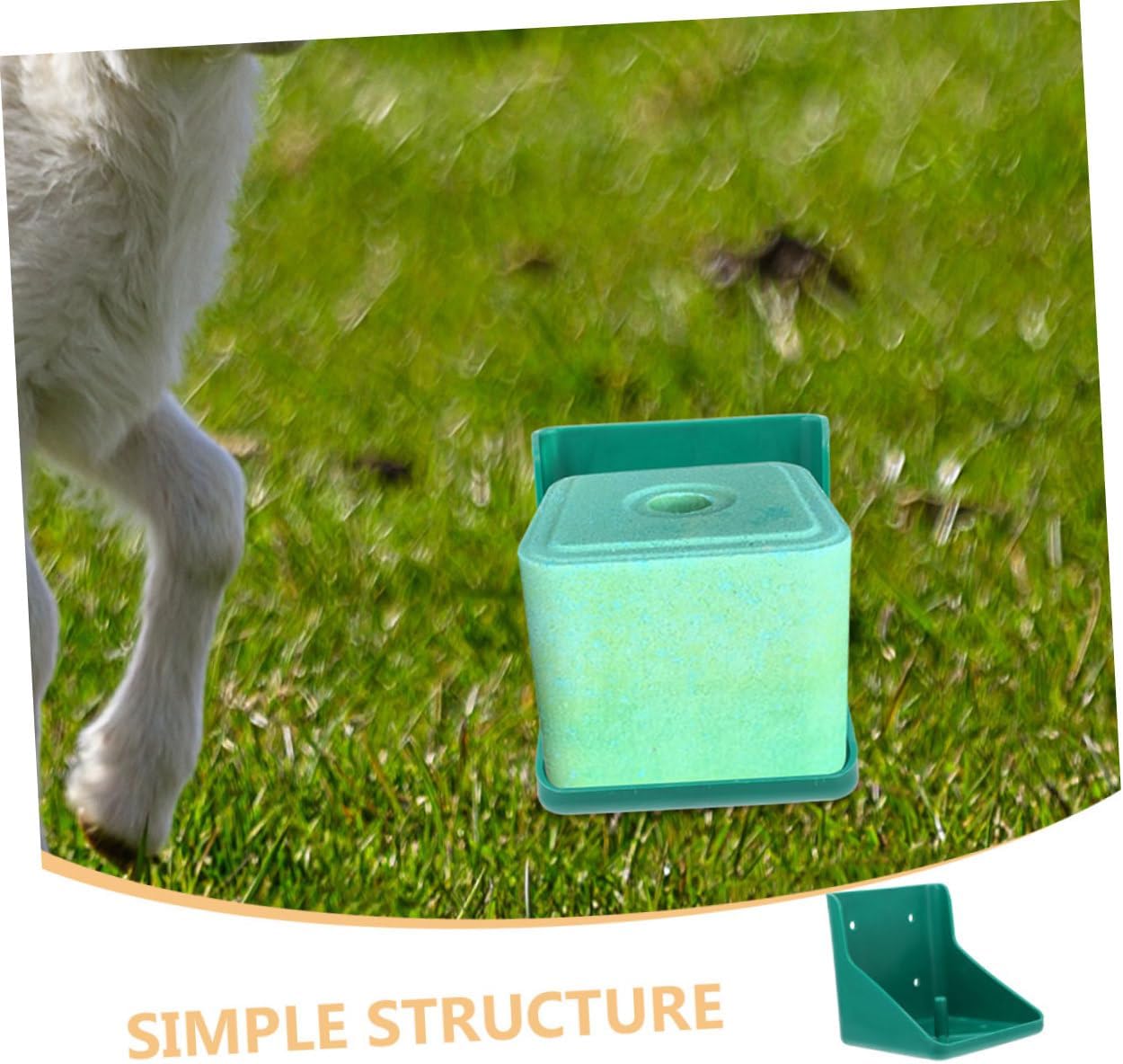 BESPORTBLE 2pcs Salt Brick Box Cow Feeding Container Salt Lick Garlic Block for Cattle Feed Rock