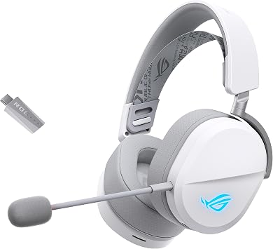 ASUS ROG Pelta Wireless Gaming Headset with Detachable Mic - White