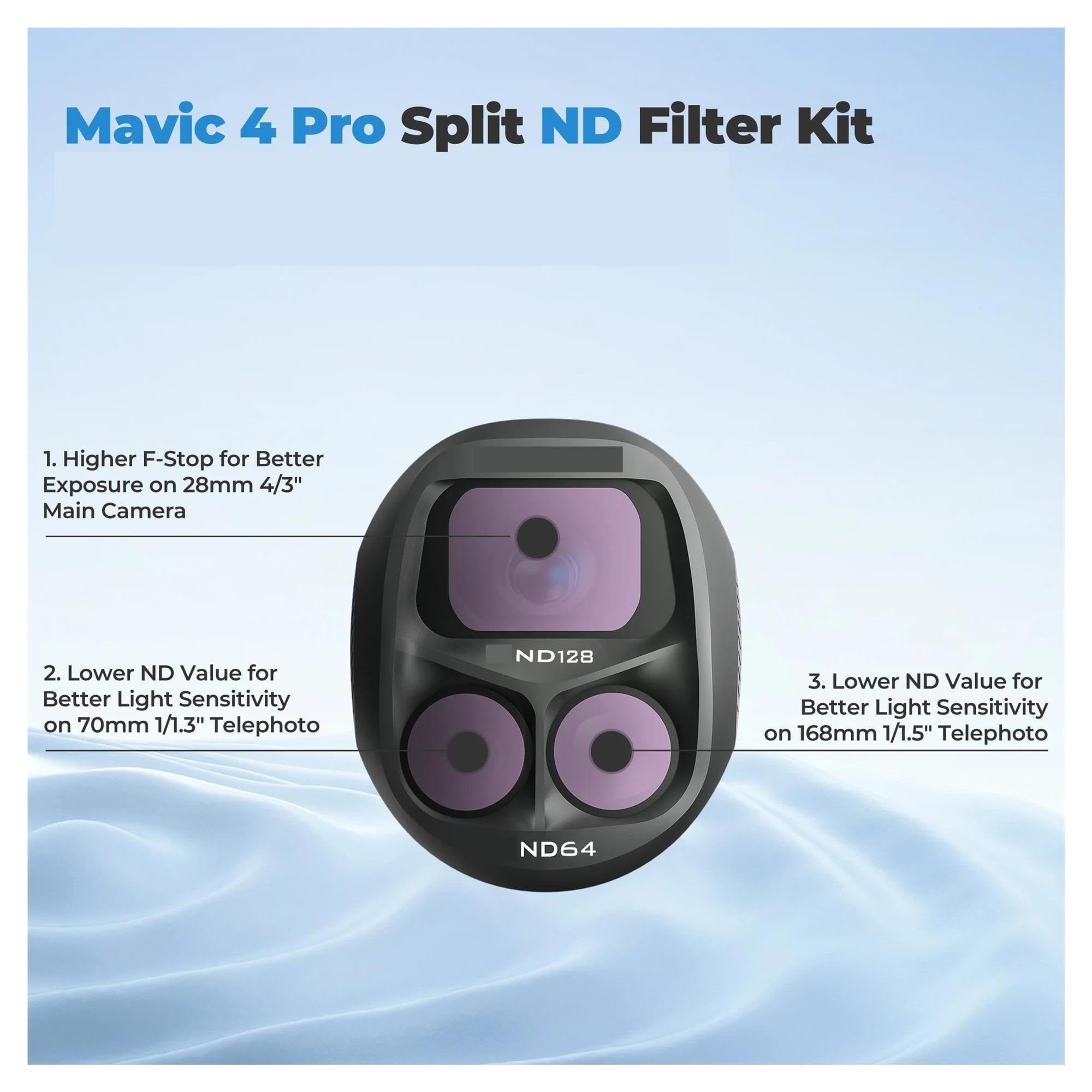 Filtros ND divididos, compatible con DJI, Mavic 4 Pro