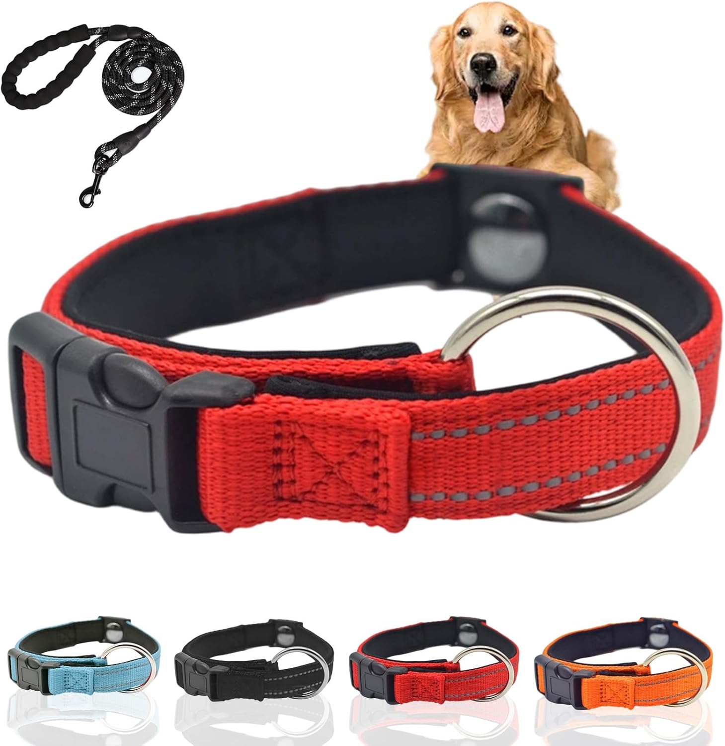 Magnetic Dog Collar,Double-Layer Fabric,Adjustable Breathable and Reflective Design,Fit Dogs and Cats of Different Sizes,Quickly & Easily Restores Mobility (bl+bl)
