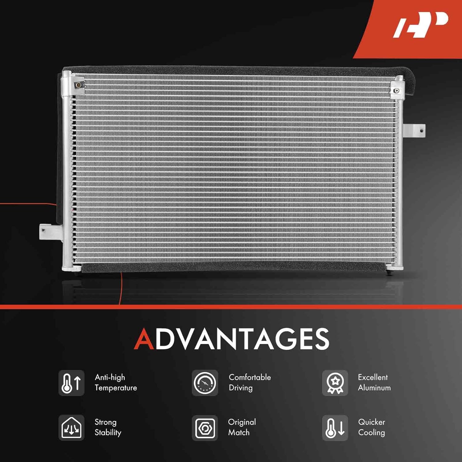 A-Premium Air Conditioning A/C Condenser Compatible with Subaru Forester 2000 2001 2002, 2.5L, with Bracket