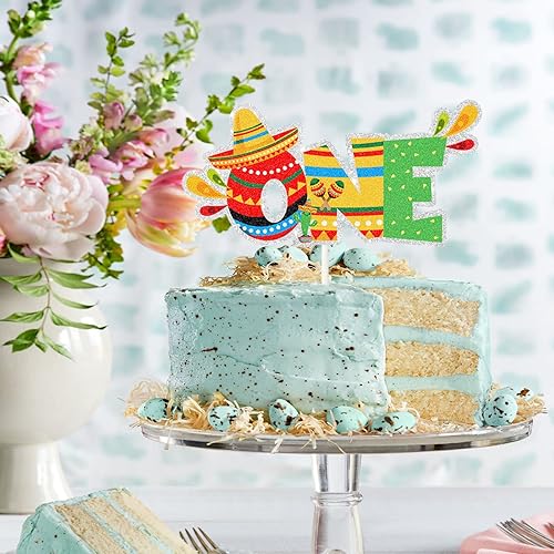 Miniatura 6 de Decoración de fiesta mexicana para tarta, sombrero de maraca para el primer cumpleaños, decoración de fiesta de cumpleaños con temática mexicana de
