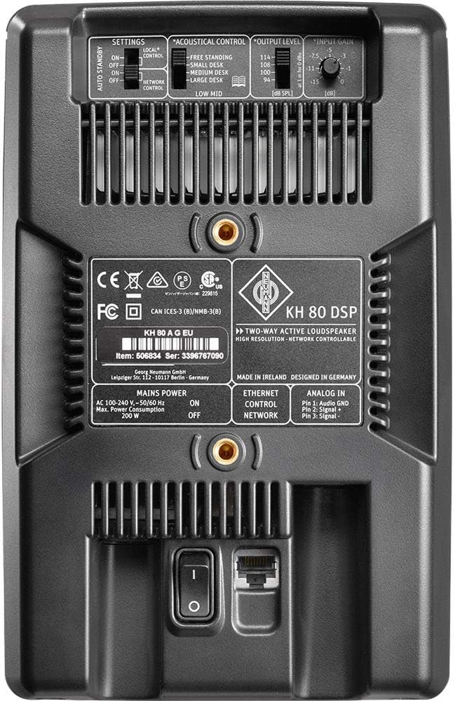 Neumann KH 80 DSP 4" Active 2-Way Studio Monitor (Gray, Pair) with (2) Isolation Pad, Medium Bundle