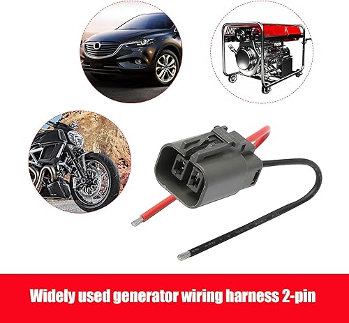 Miniatura 3 de Reemplazo del conector del mazo de cables del alternador de 2 pines para Ford Hitachi Nissan Mazda Subaru Mitsubishi Mercury Chrysler Dodge Plymouth