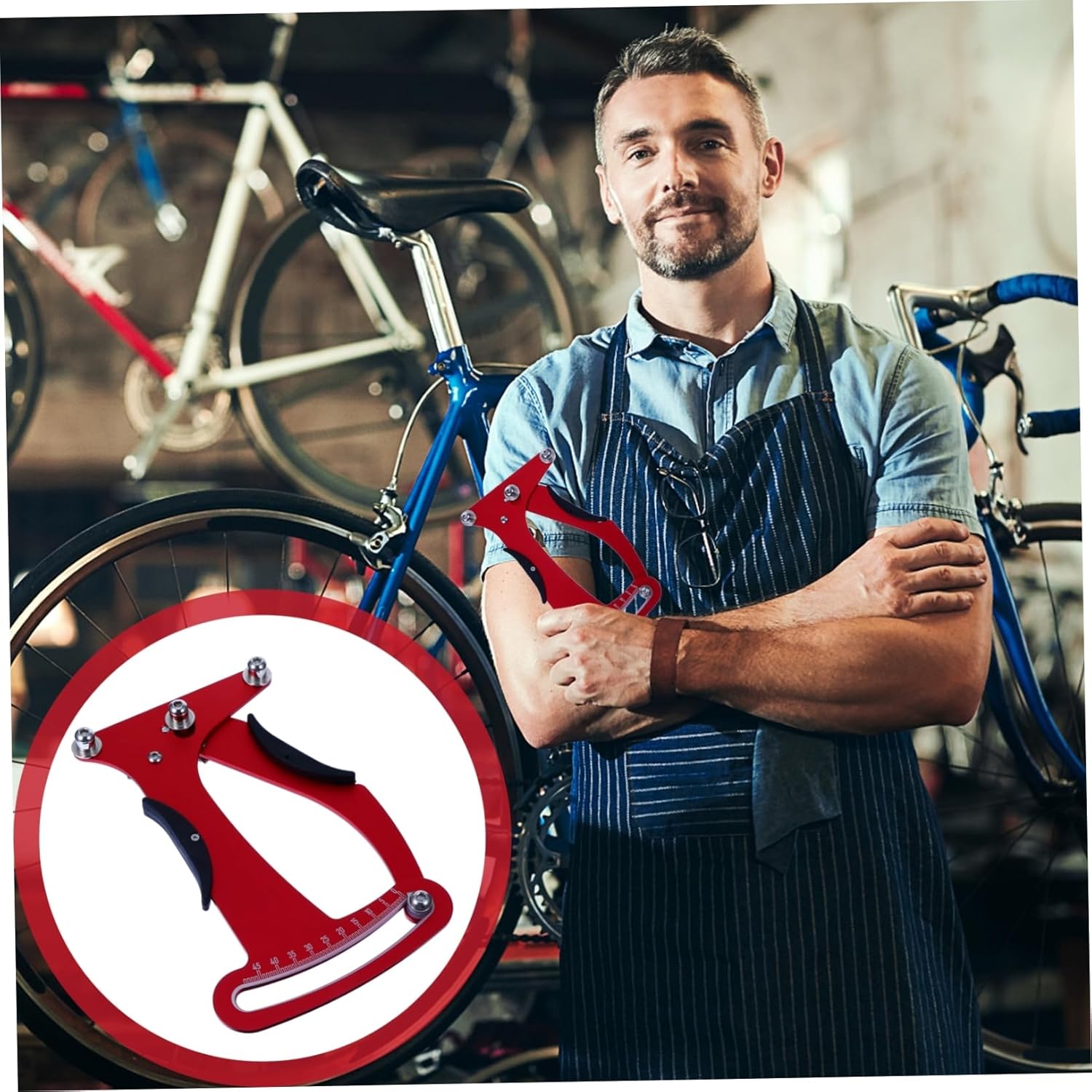 VANZACK Bicycle Tensiometer Tool Indicator Meter – Precise Wheel Measuring Tool for Mountain Bikes Adjustable Tension Calibration Durable Construction for Cycling Enthusiasts