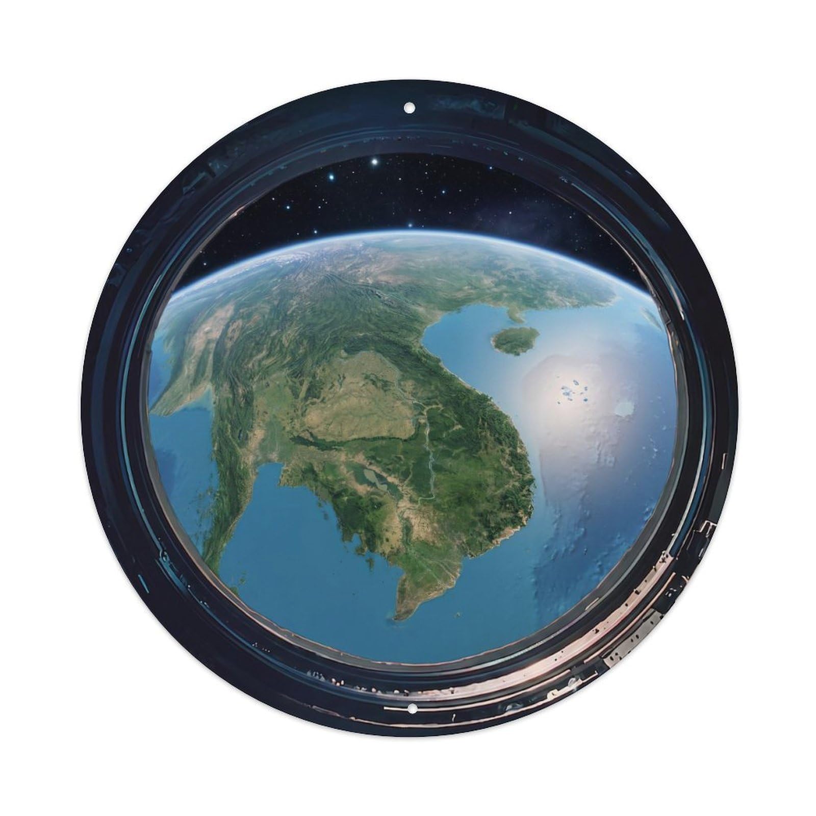 Earth Indochina Peninsula Metal Tin Sign