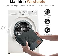 Vista 7 de Cama ortopédica lavable para perros pequeños: cama con cojines de apoyo para perros pequeños y gatos, cama impermeable de espuma tipo caja de Gris