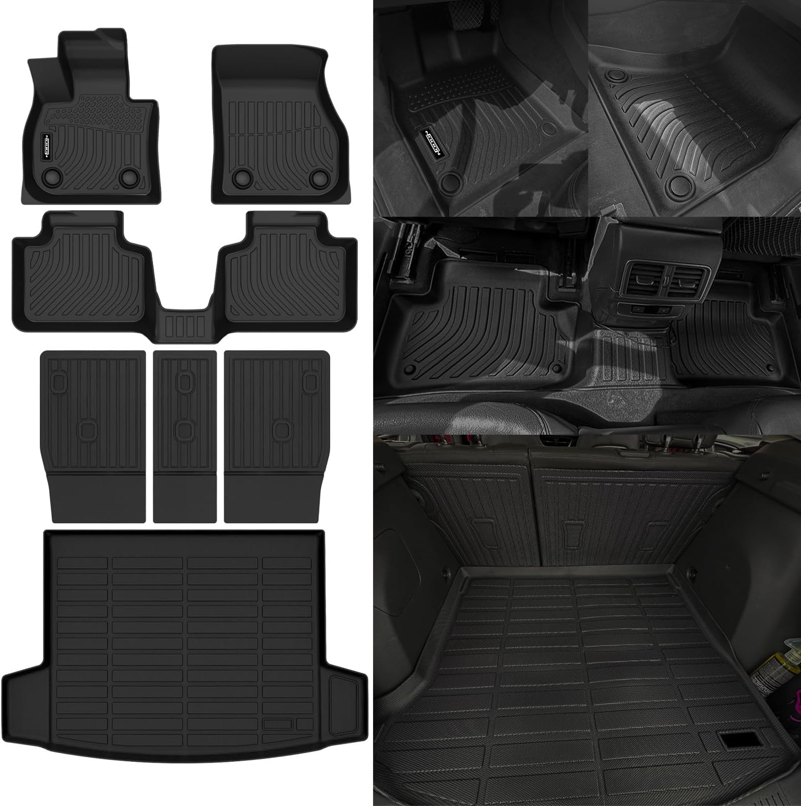 All Weather Floor Mats for Mini Countryman 2025 Floor Mats & Trunk Mat Replacement for Mini Countryman Accessories All Season Odorless Anti-Slip Floor Liner
