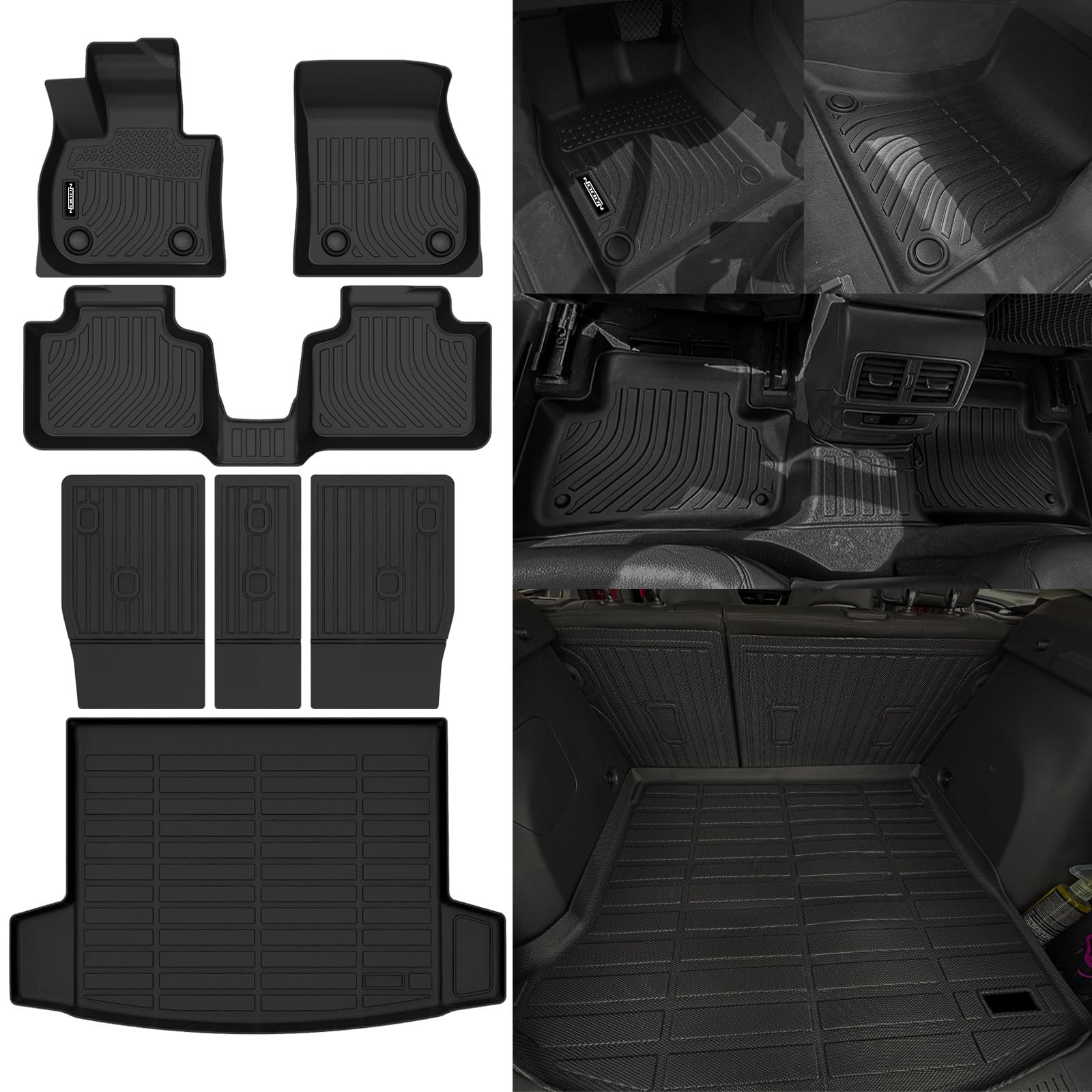 All Weather Floor Mats for Mini Countryman 2025 Floor Mats & Trunk Mat Replacement for Mini Countryman Accessories All Season Odorless Anti-Slip Floor Liner