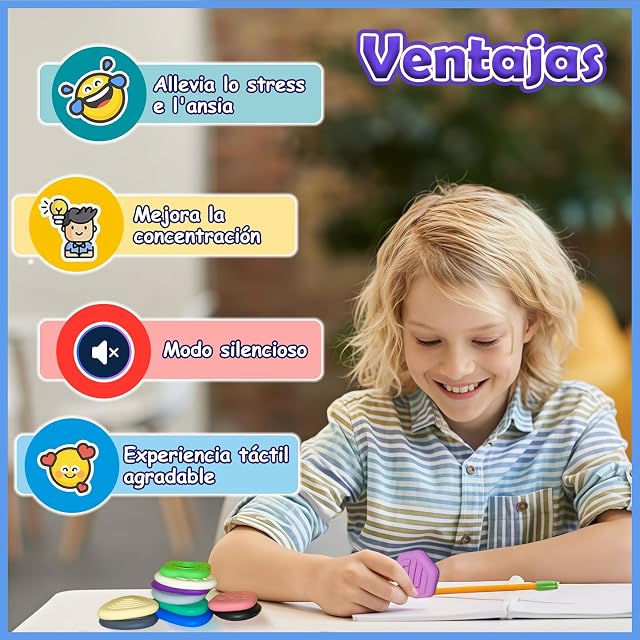 Foto 3 de 6 de Echehi Juguetes Sensoriales para Niños y Adultos, 12 Piezas con 23 Texturas Únicas