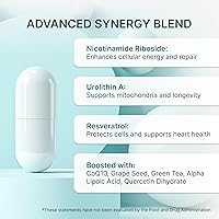 Vista 3 de Suplemento NAD de 3230 mg, suplemento de resveratrol de ribósido de nicotinamida NAD para mujeres y hombres, NR con urolitina A y té verde