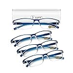 LUFF 4Pcs Anti-Blue-ray Reading Glasses Portable Ultra-Light Readers(2.0X)