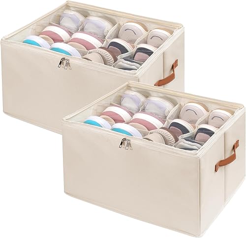 Organizador de zapatos para armario, 2 unidades, organizador plegable de almacenamiento de zapatos con cubierta transparente, se adapta a hasta 12