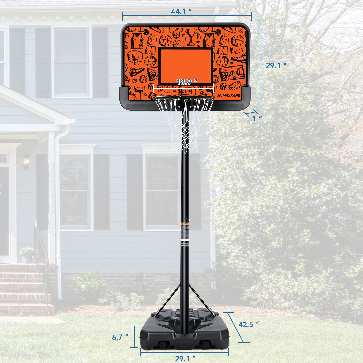Buy Basketball Hoop Outdoor Basketball Goal Portable Basketball System
