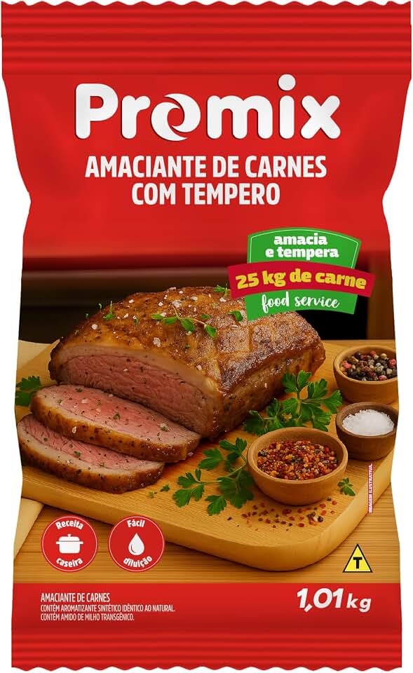 Amaciante de Carne com Tempero Promix 1,01kg – Amaciante e Temperador para Carnes – 1 Unidade