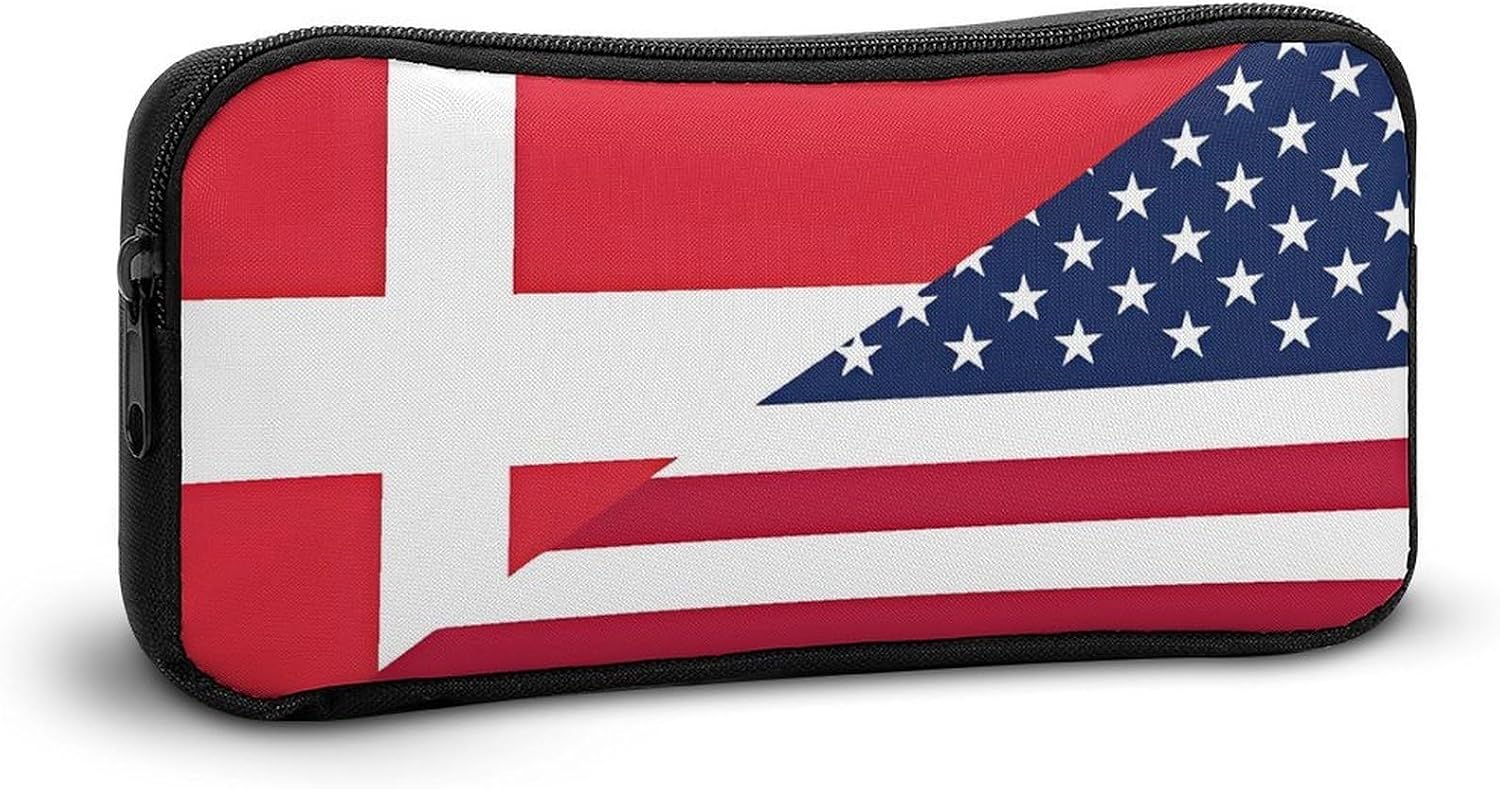Denmark USA Flag Travel Cosmetic Bag Makeup Bag image 5