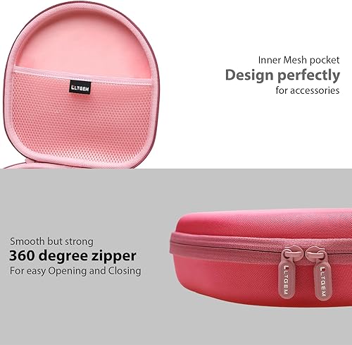 Miniatura 7 de LTGEM - Funda rígida para auriculares Anker Soundcore Space Q45  Q35 con cancelación de ruido adaptativos, bolsa protectora de almacenamiento (rosa)