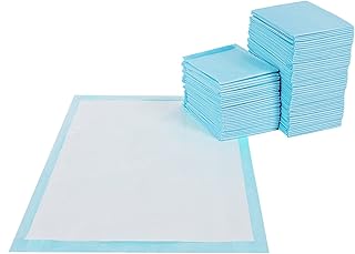 FEANDREA Puppy Pads, Welpen-Unterlage, 90 x 60 cm, 100 Stück, blau-weiß PTD90B product image