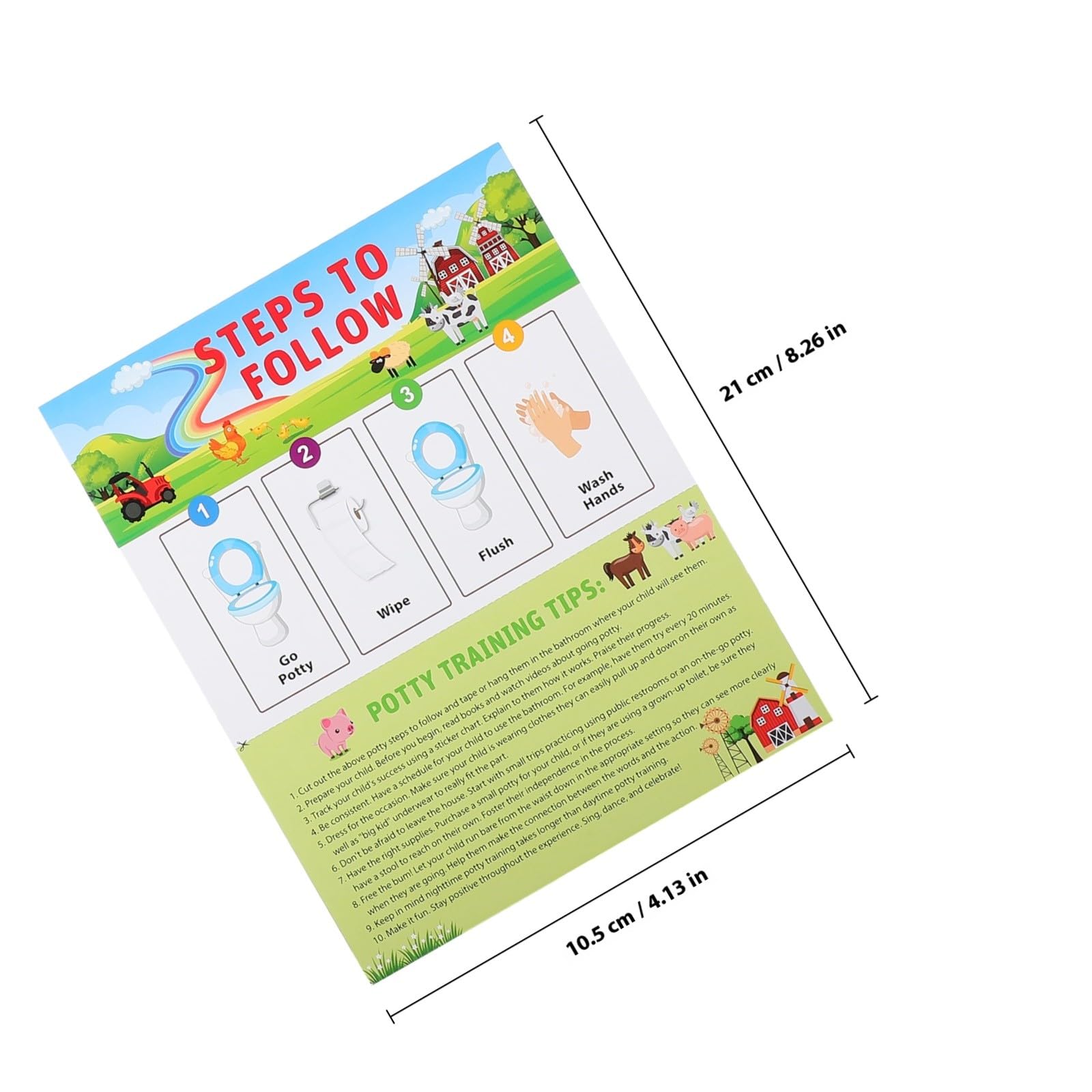 YARNOW Tabla de Entrenamiento con Pegatinas Reutilizables para Niños para Ir al Baño de Papel Que Fomentan el Uso Independiente del Inodoro en Niños Pequeños — view 2