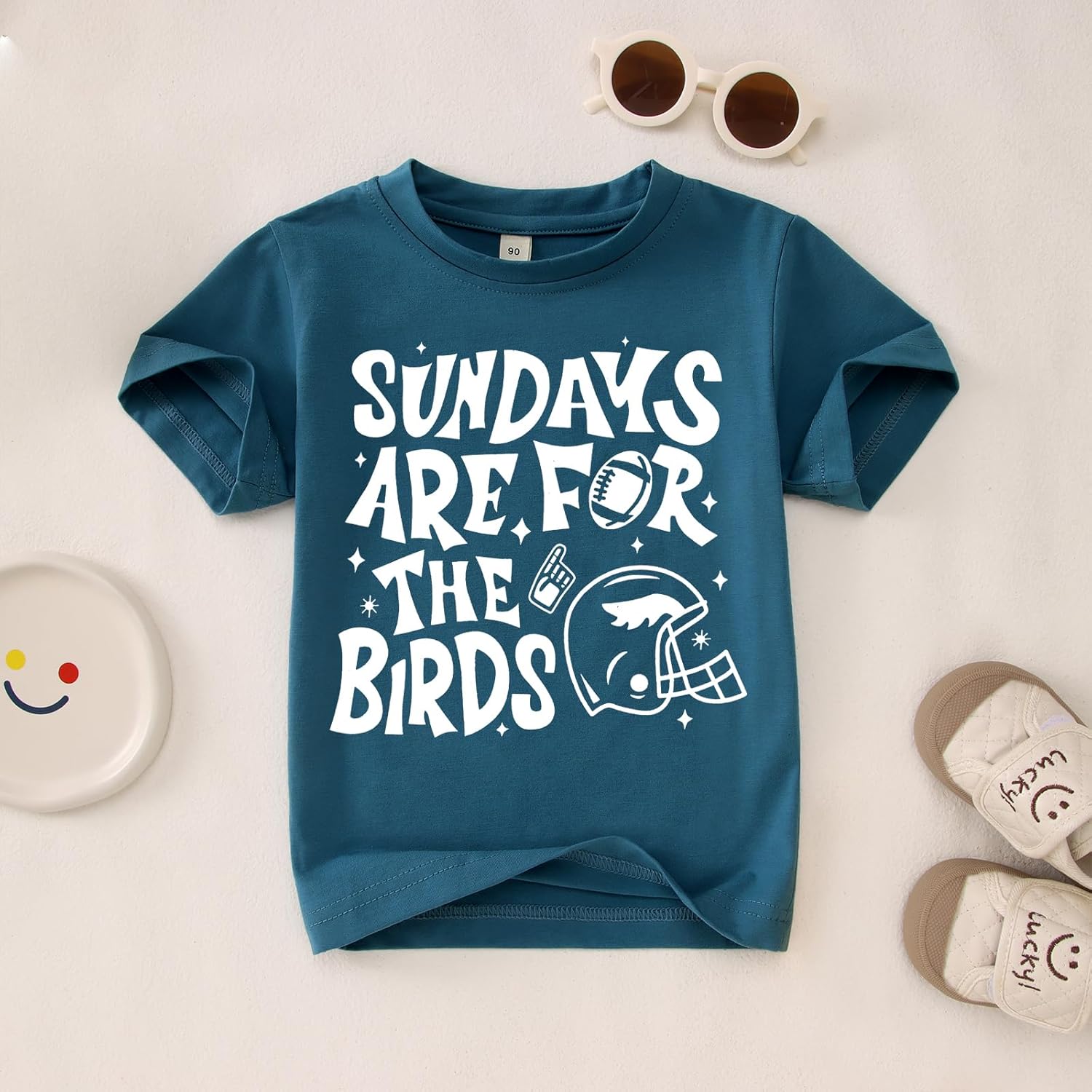 KEKEMI Toddler Boy Girl Football Game Day Shirt Sundays are for The Birds T-Shirt Ballgame Outfit Sport Tee Football Fan Tops - Image 6