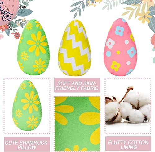 Miniatura 4 de 3 cojines de Pascua para decoración de sofá, sofá, huevos rellenos para fiestas de Pascua, exteriores, hogar