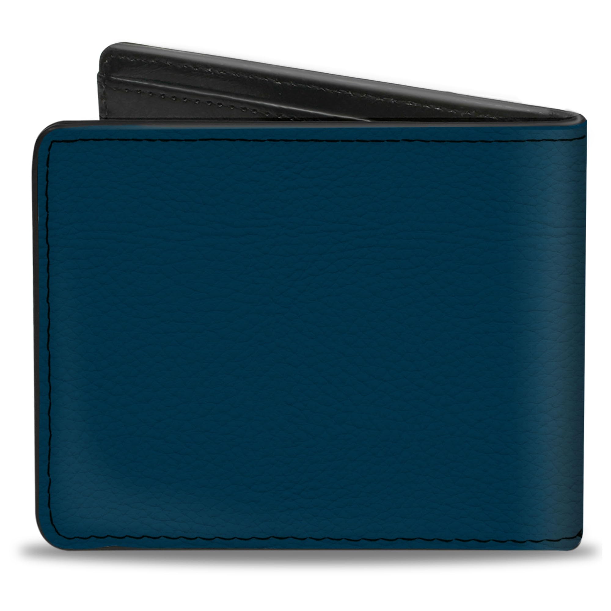 Buckle-Down Men's PU Bifold Wallet-Impala Script Emblem Blue/Silver, Multicolor, 4.0
