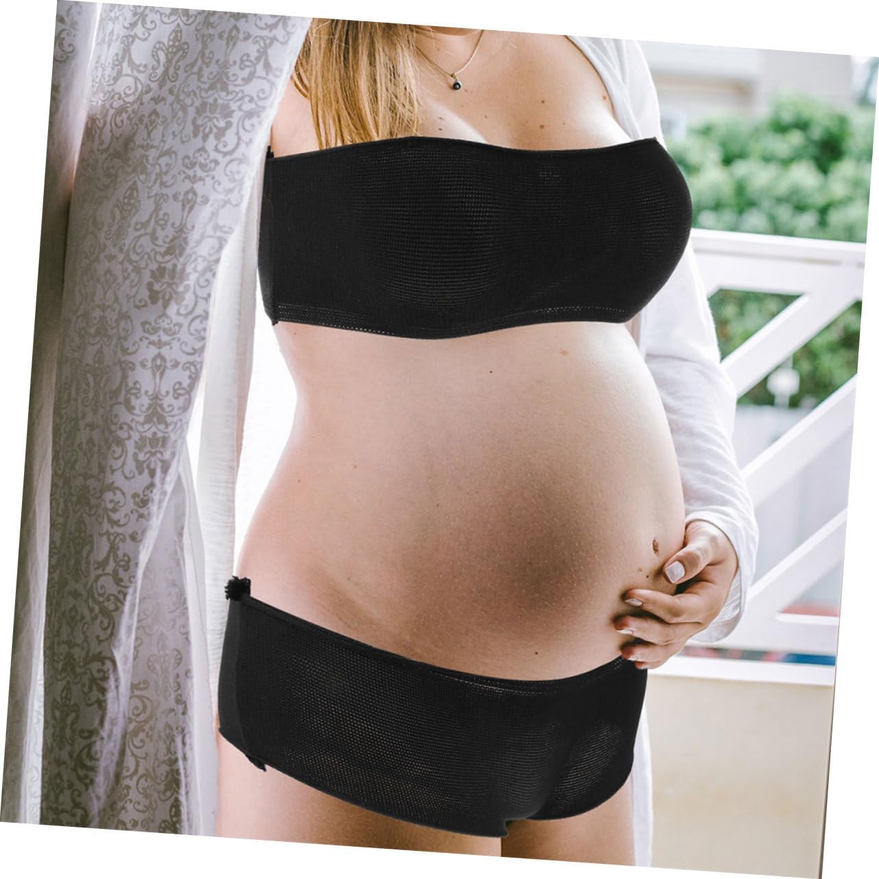 Postpartum Underwear Stretch Mesh Pants Leakproof Briefs for Women Maternal Care Black