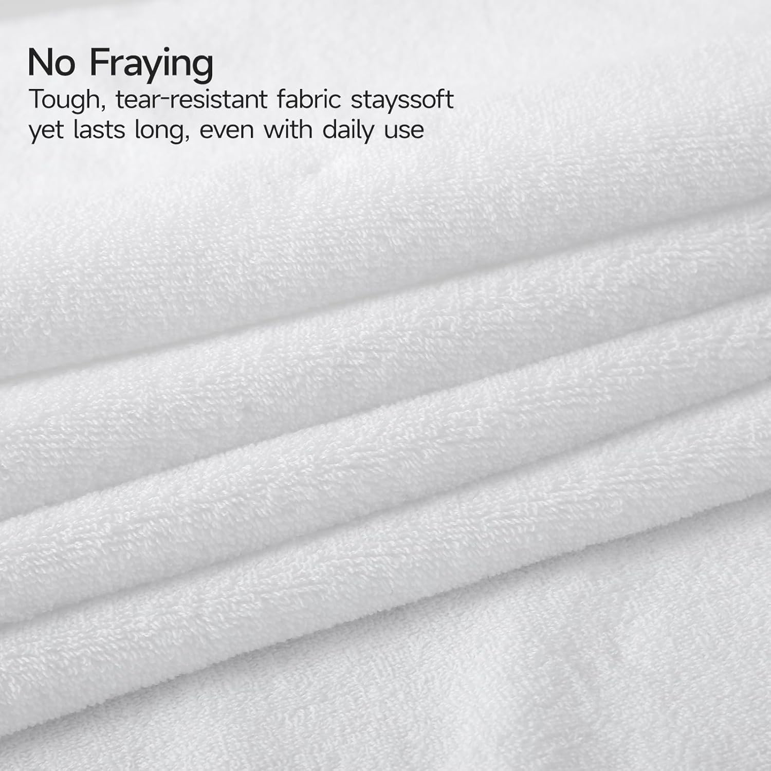 REDKISS Premium White Hand Towels for Bathroom, 13 x 30 inch, 100% Cotton Hand Towel Set of 6, Super Soft and Highly Absorbent Towels for Bathroom, Gym, Spa, Shower, and Hotel - Image 5