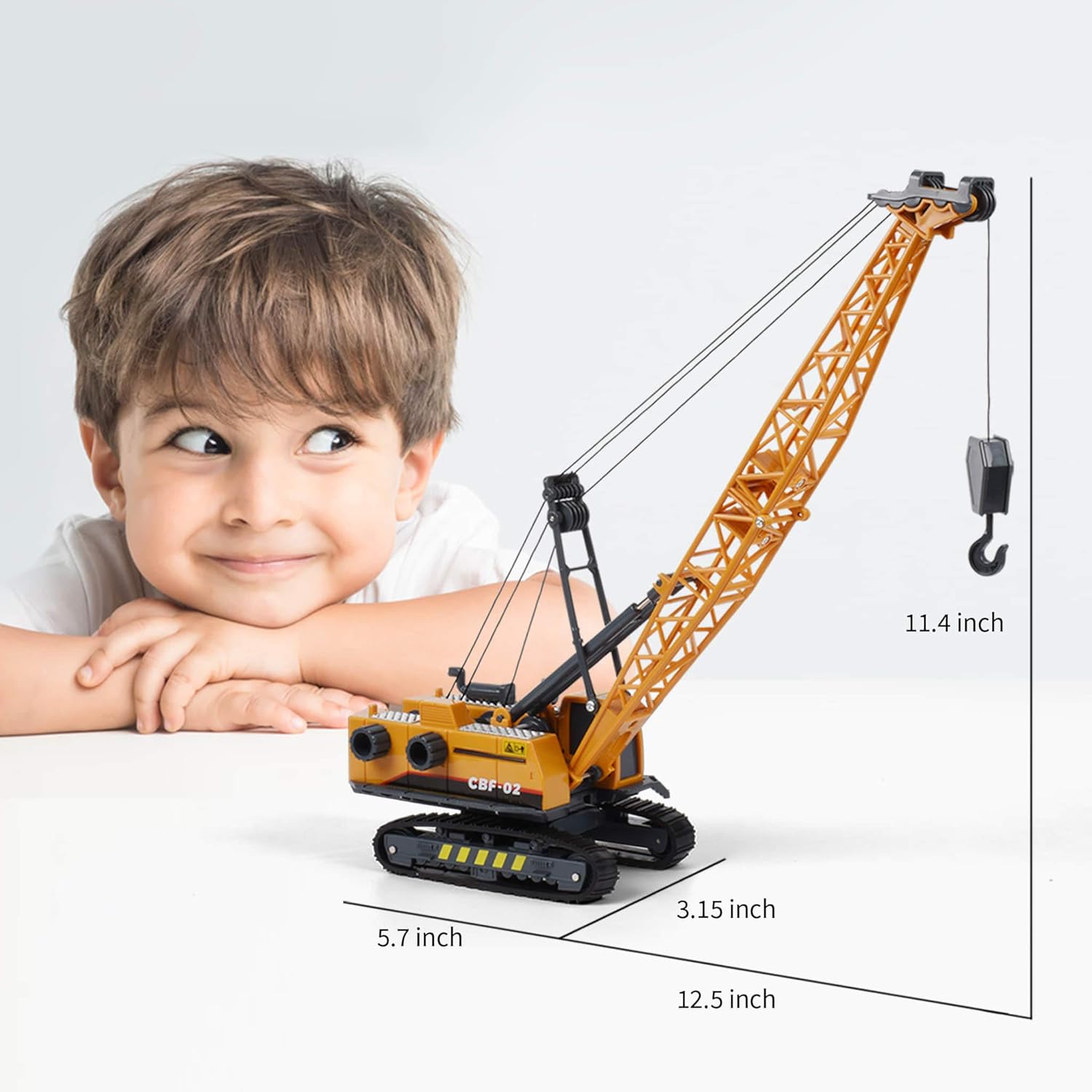 Construction Trucks Toy Vehicles Playset, Set of Crane & Excavator Toy with Road Sign Accessories(36pcs), Kids Construction Site Toys for Boys, Gift for Ages 3 and Up Toddlers Kids Children Present : Toys & Games