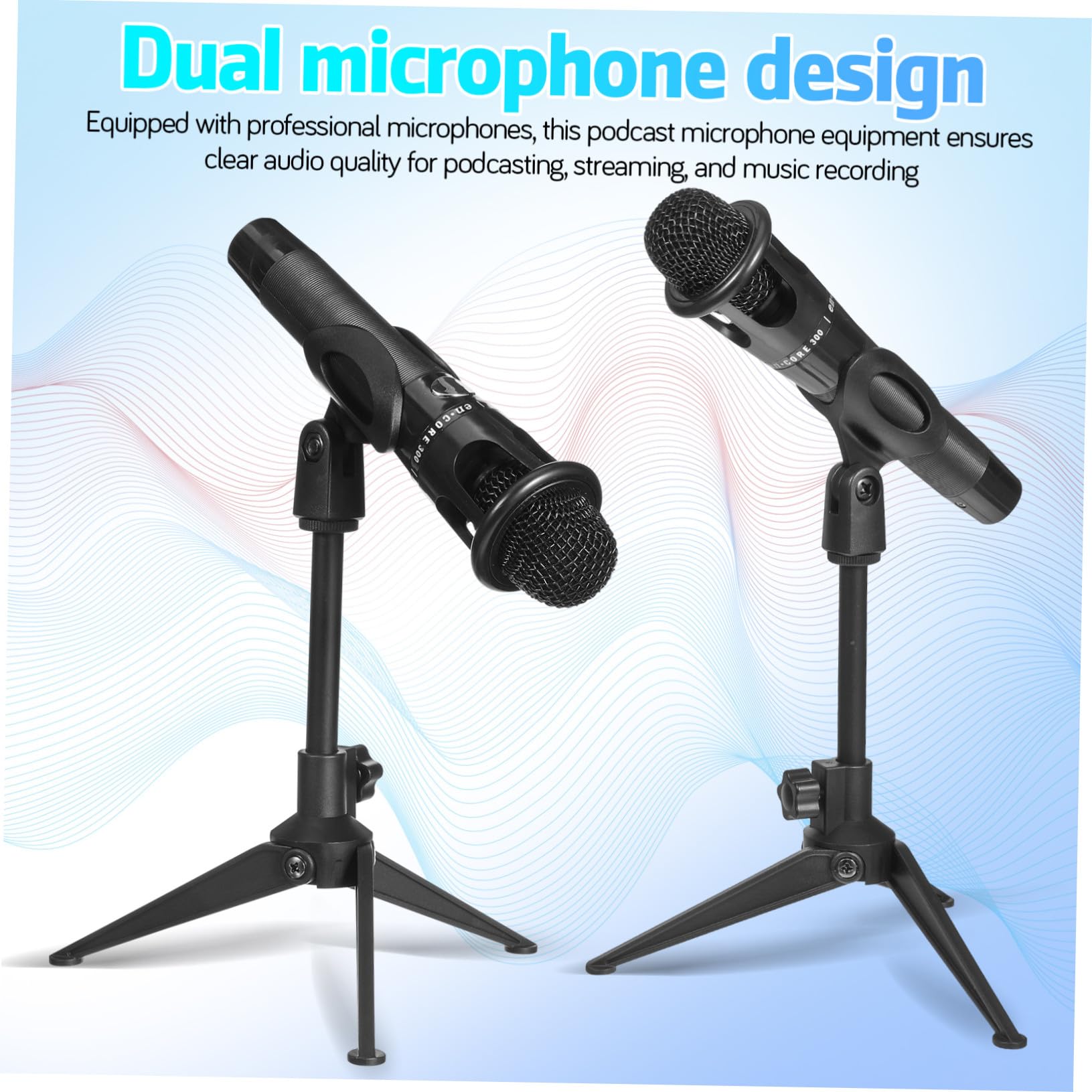 ibasenice Completo de Equipos Dj y Podcast Kit Profesional con Doble Micrófono y Tarjeta de Sonido Grabación Streaming y Cambiador de Voz